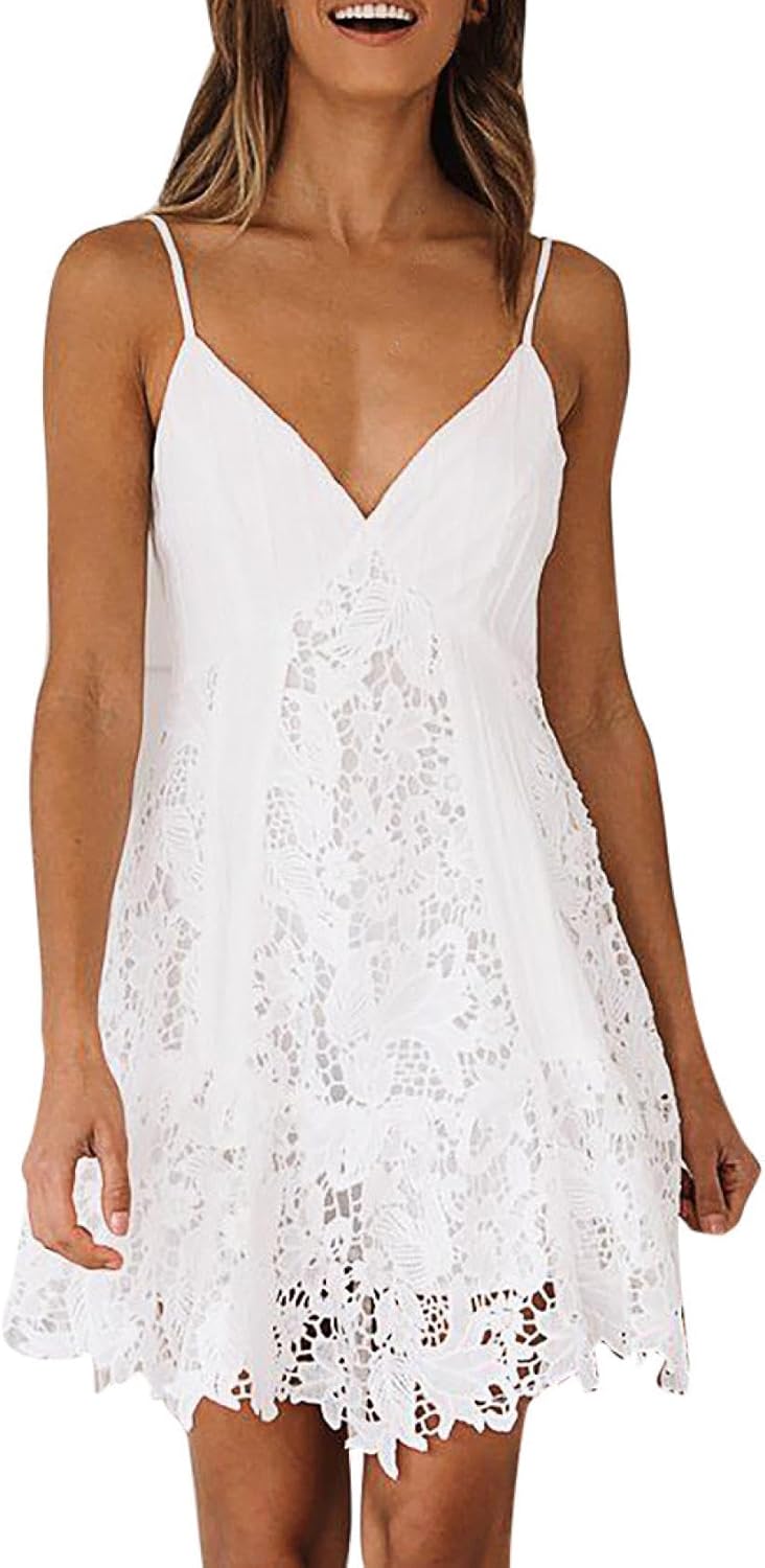Robe Blanche Dentelle Ete