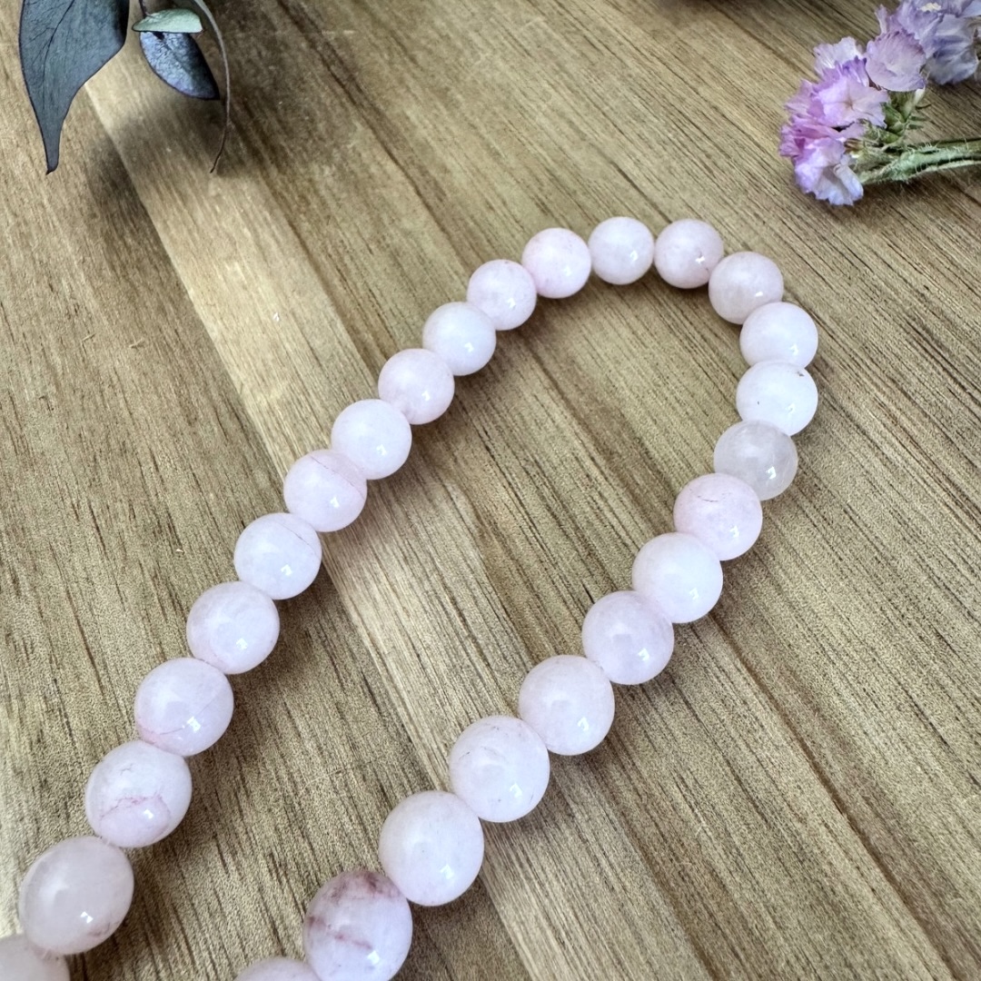 Perles Pierre Naturelle Rose Clair 8 mm – Vendu par 10
