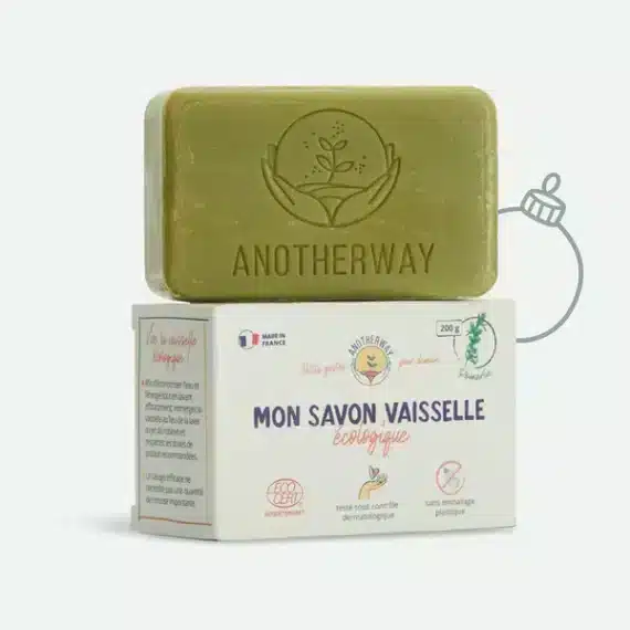 Savon vaisselle solide au Romarin – 200 gr – Anotherway – Image 2