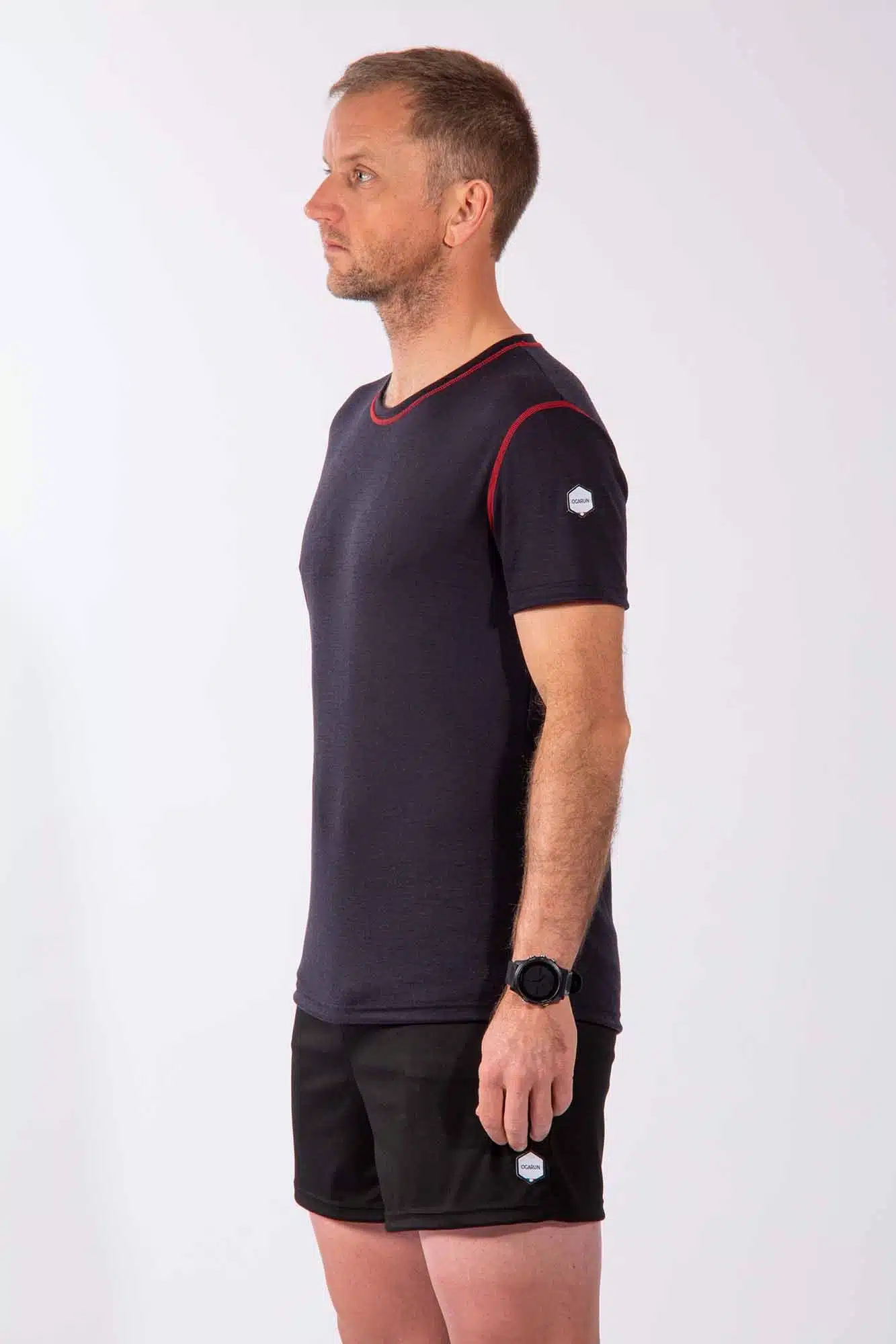 T-shirt en laine mérinos manches courtes – Temps chaud – Bleu nuit – Homme – OGARUN – Image 7